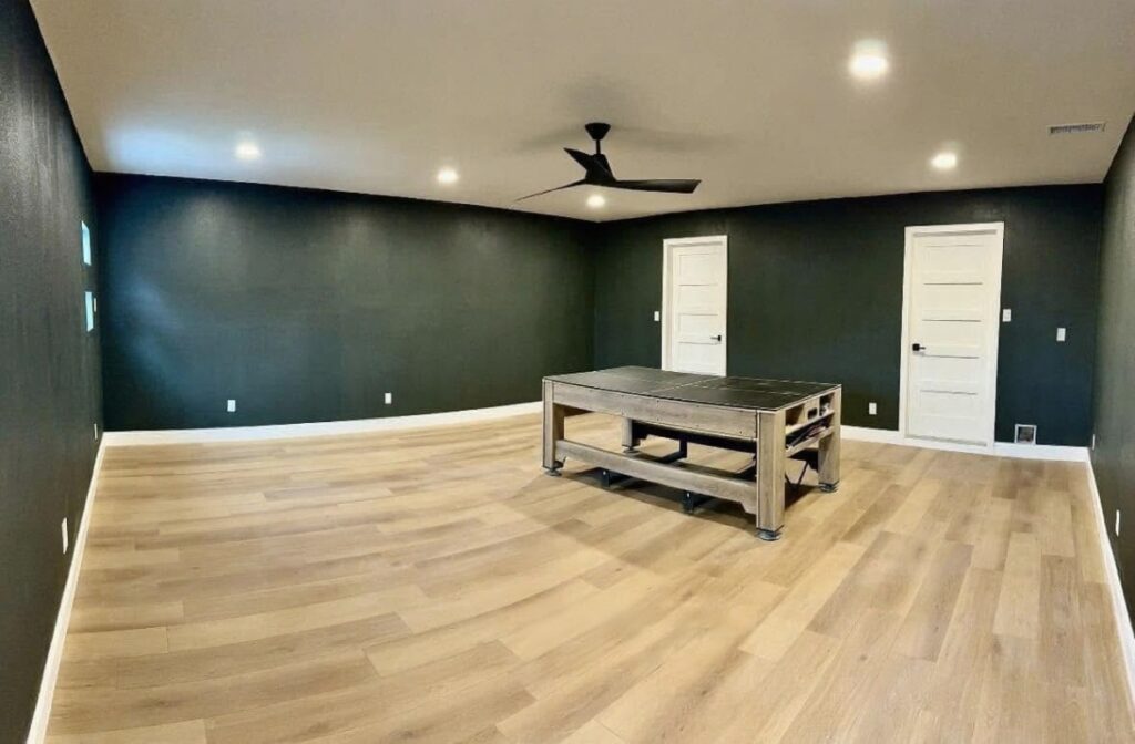 Finished interior after garage conversion