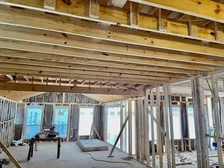 Great room kitchen extension in San Antonio during framing - GTex General Contracting