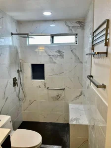 Modern tile shower remodel in Schertz, TX 78154 - GTex General Contracting