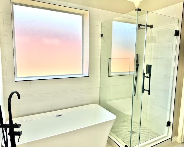 Two piece tub shower bathroom remodel in San Antonio - GTex General Contracting