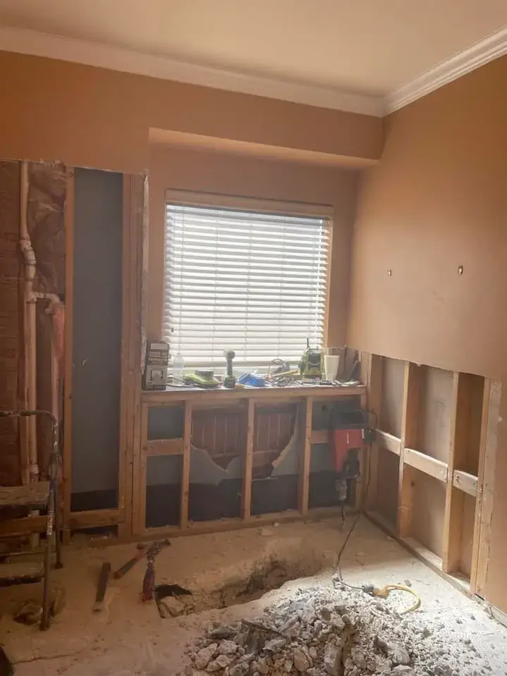 Brubaker Bold Bathroom Remodel in Cibolo TX 78124 During - GTex General Contracting