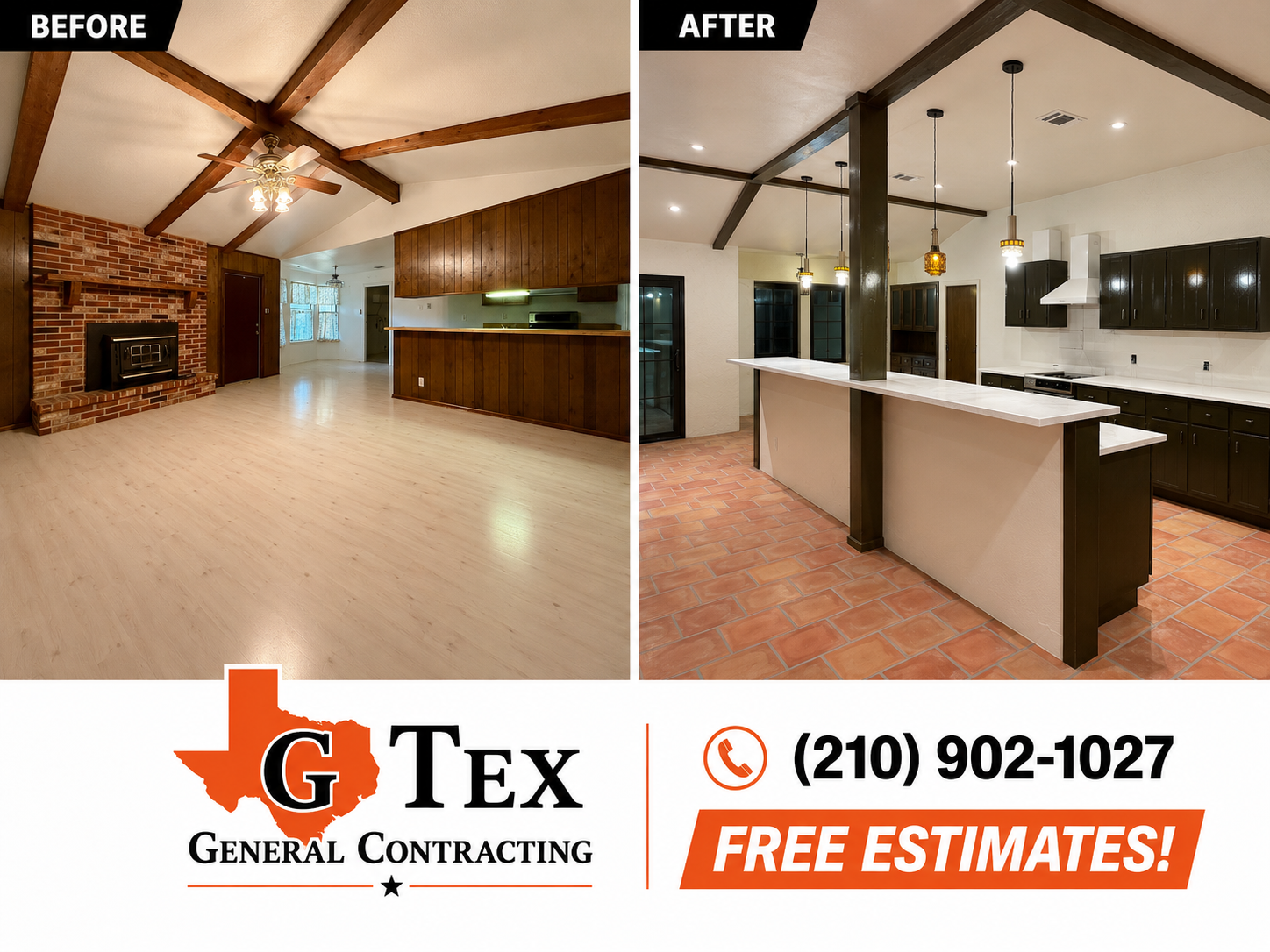 Kitchen remodeling San Antonio 78216 before and after project